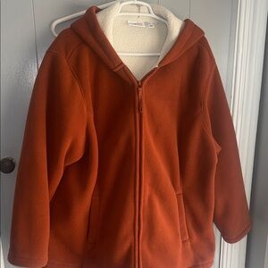 Denim&Co Rust Orange Hooded Jacket